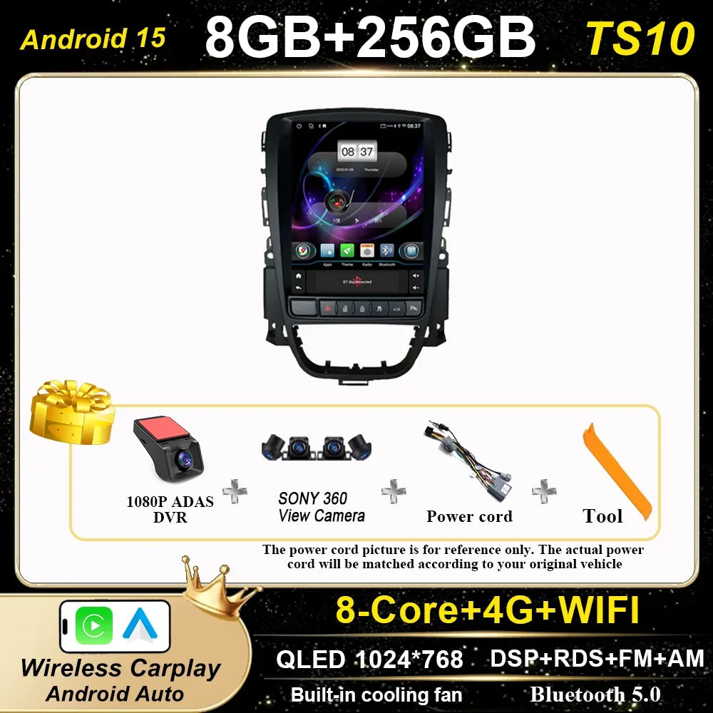 Android 15 Car Stereo GPS CarPlay for Opel Astra Vauxhall 2009-2015 - image 16