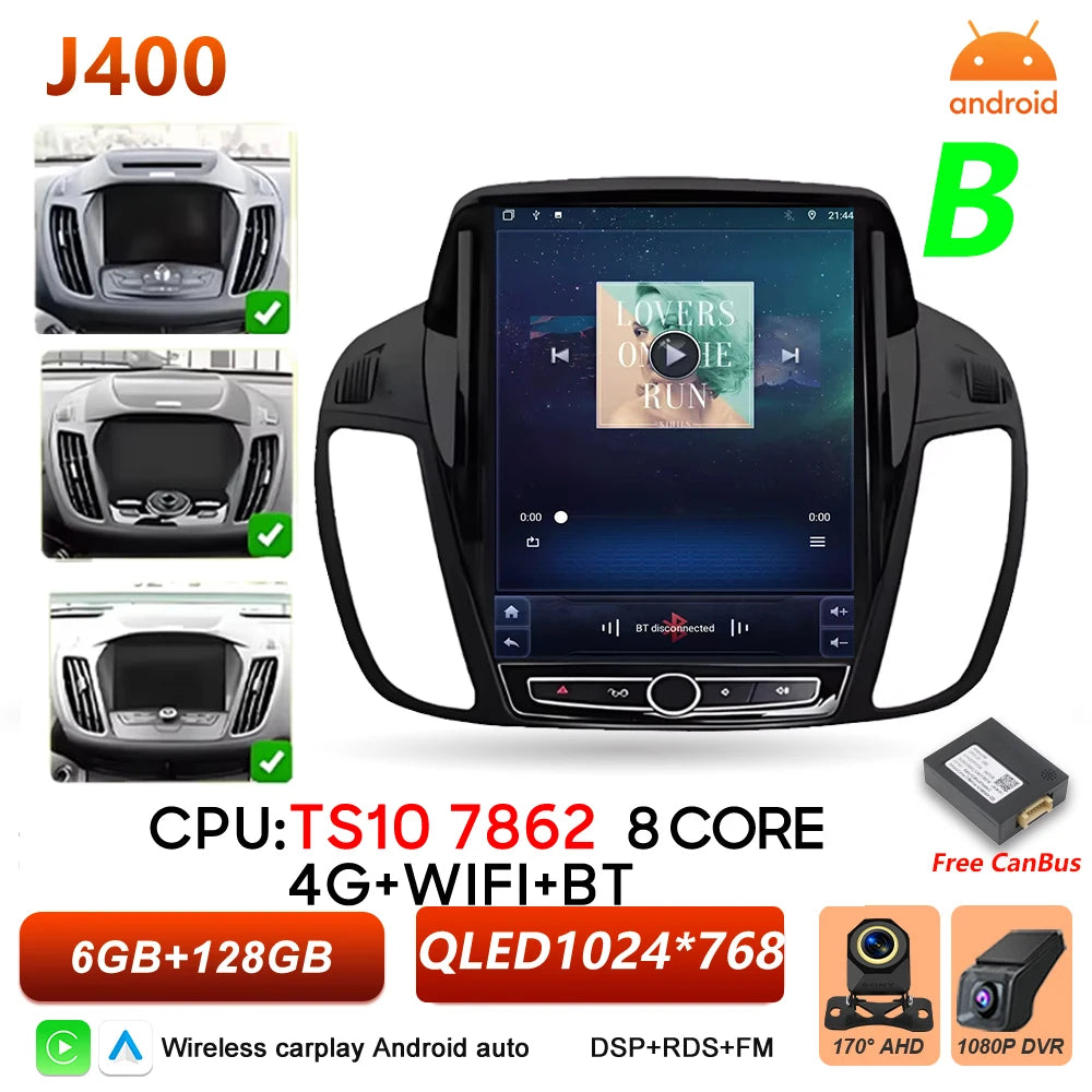 Ford C-MAX & Kuga 2 9.7 Inch Car Radio Wireless CarPlay & Android Auto - image 23