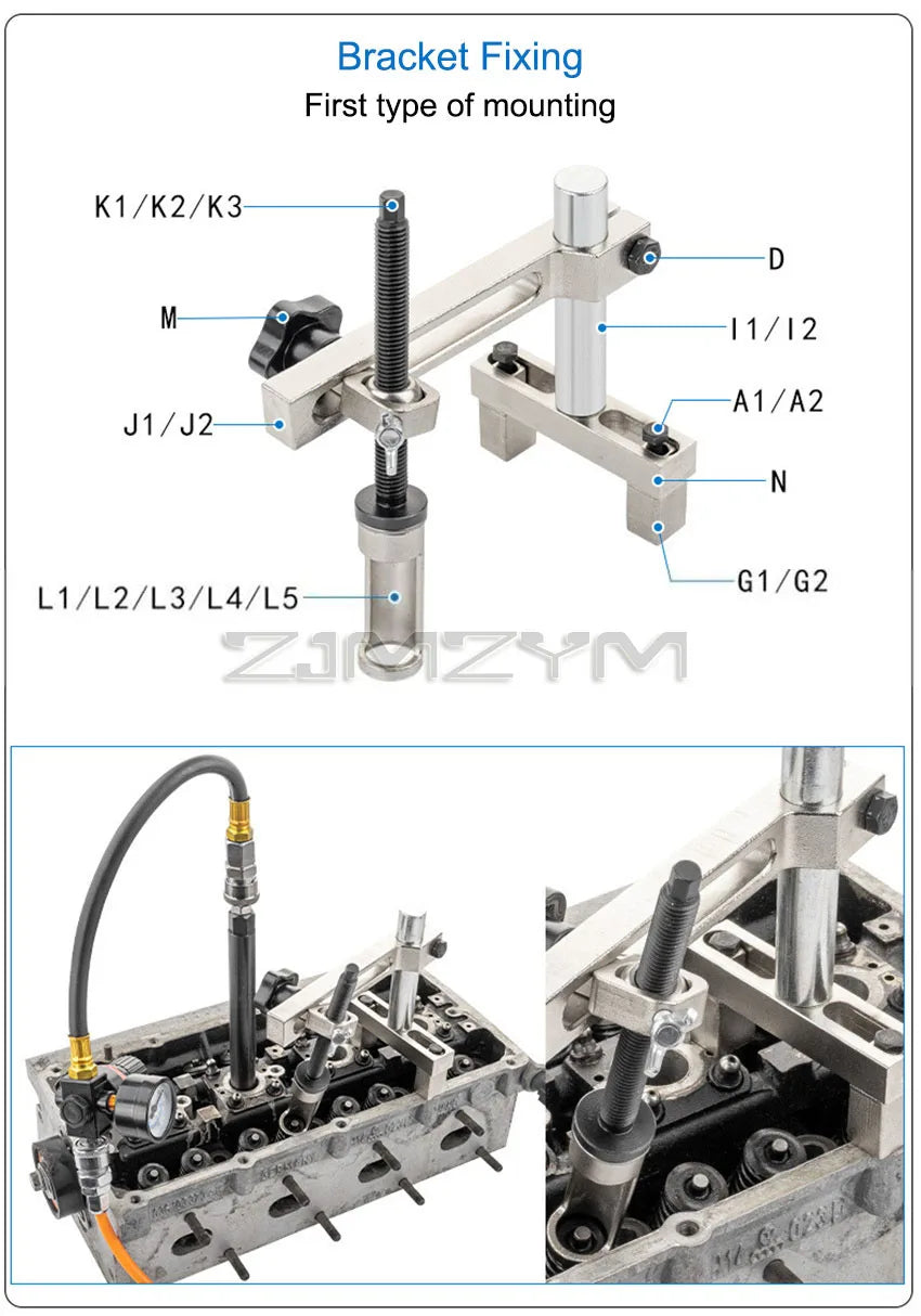 Valve Oil Seal Tool Kit Cylinder Head Valve Spring Compressor Installer - image 10