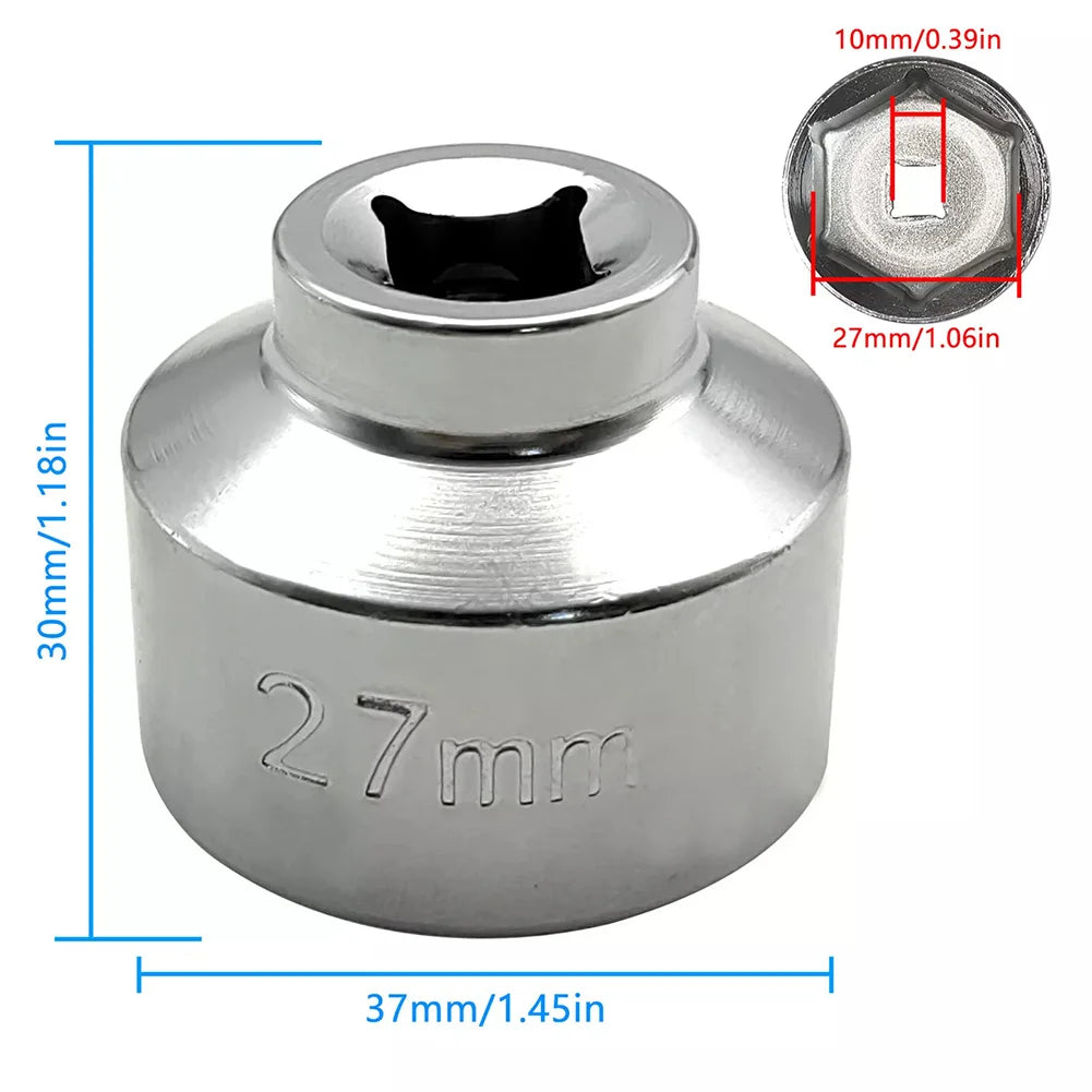 27/32/36mm Car Oil Filter Socket Wrench Low Profile Oil Filter Wrench Housing Canister Cap Oil Filter Wrench For Mercedes-benz