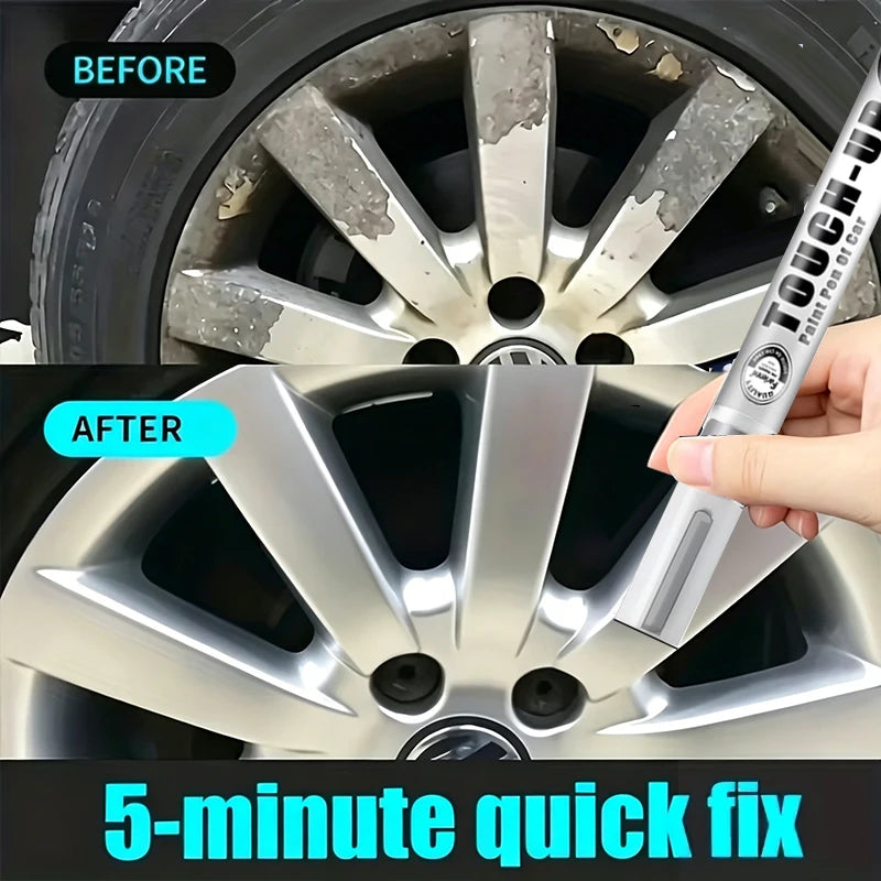 Silver Wheel Rim Touch-Up Paint Pen for Scratches and Chips
