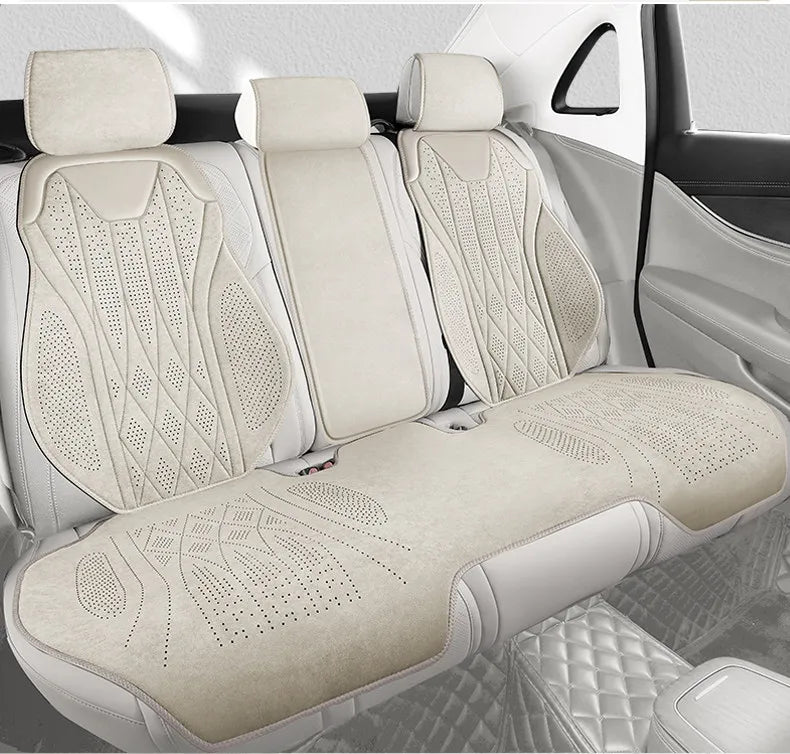Perforated Suede-Finish Car Seat Covers, Single, Pair or Rear