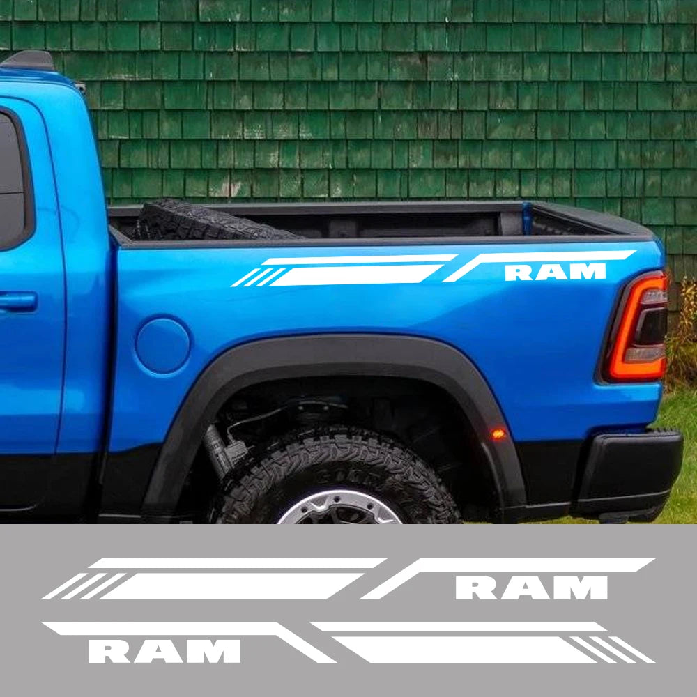 Custom Vinyl Bed Side Stripe Decals for Dodge RAM Trucks