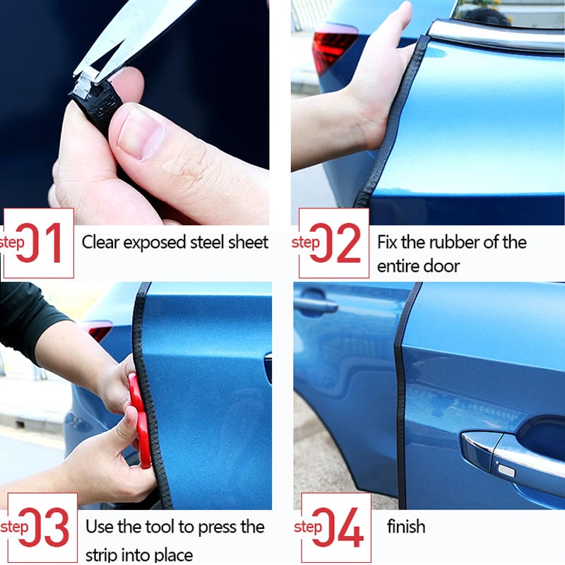 Car door edge seal strip, U-shape anti-scratch guard trim in 2m, 5m and 10m