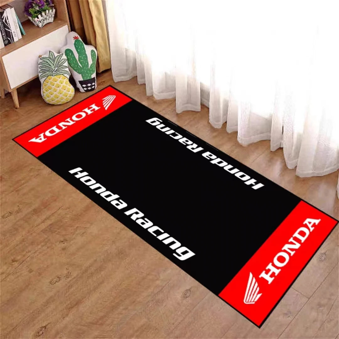 Racing Motorcycle Floor Mat Non-Slip Washable Garage Show Carpet for Motocross