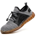 Steel Toe Work Boots for Men Breathable Safety Sneakers Construction Grade Anti-Puncture with Slip Resistant Rubber Sole Shoes
