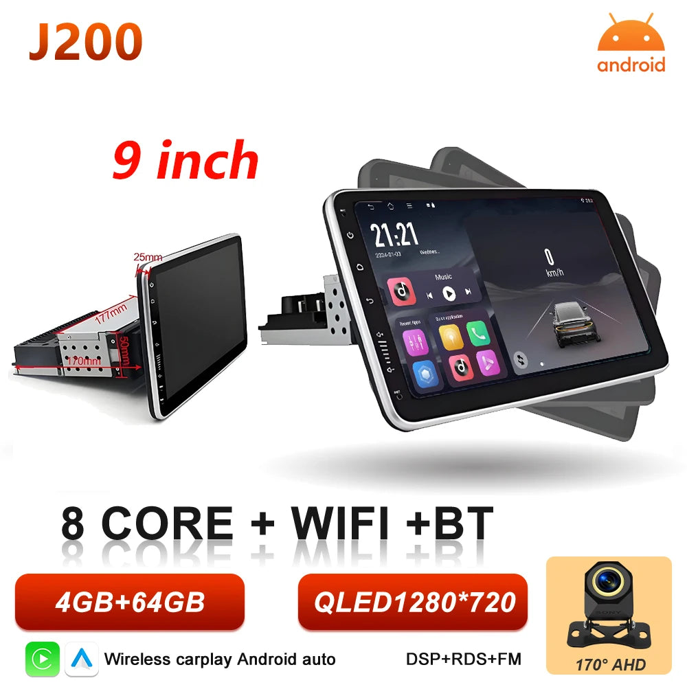 Universal 9 Inch Android Car Stereo Wireless CarPlay Android Auto GPS - image 14