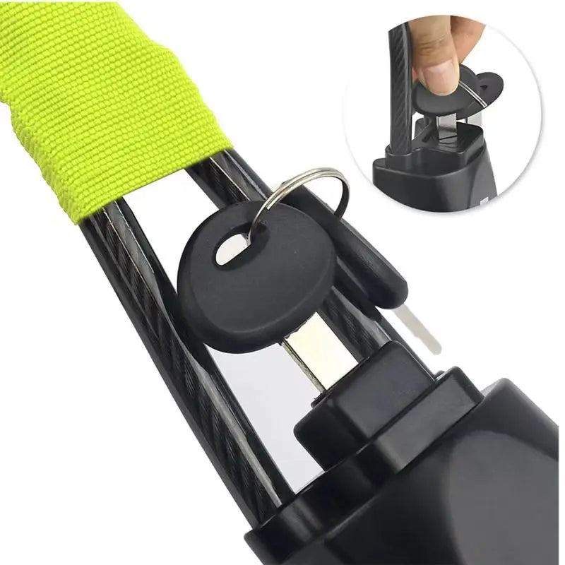 Car Steering Wheel Steel Lock Seat Belt Anti-theft Lock with 2 Keys Anti-theft Device Easy to Install Fits Most Cars SUVs