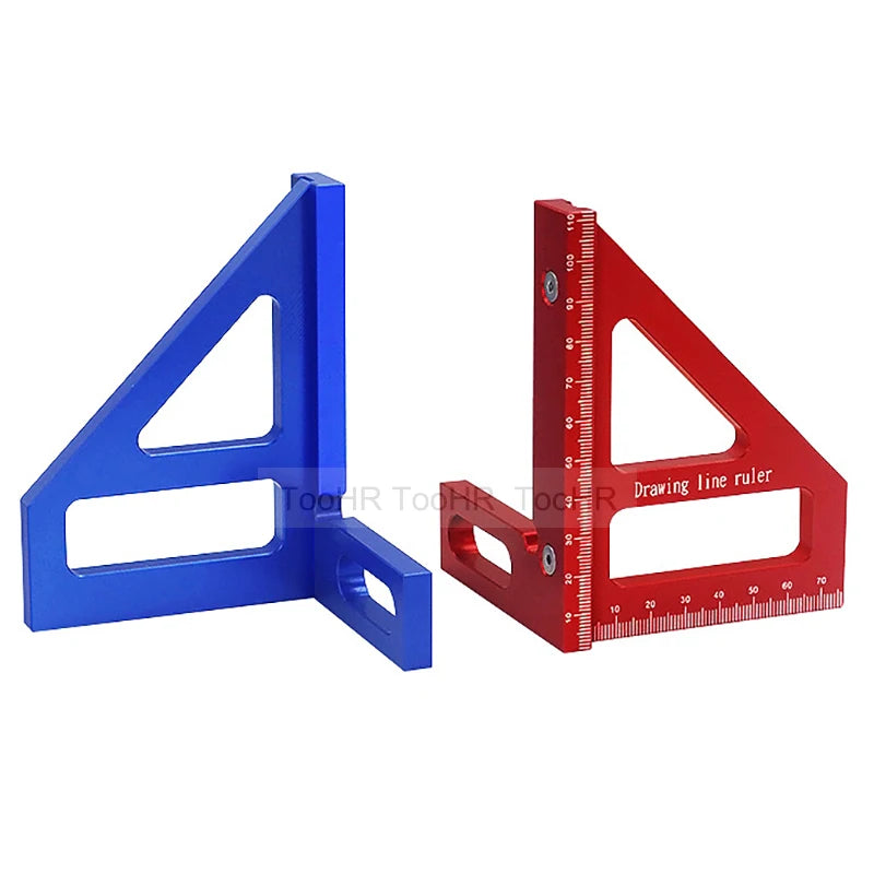 Aluminum Alloy Woodworking Square Protractor Miter Triangle Ruler - image 4