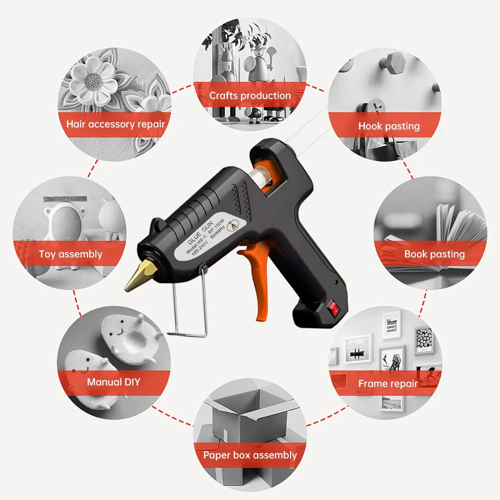 150W High-Power Hot Glue Gun Industrial-Grade DIY Hot Glue Gun 180°C Household Handheld Mini Hot Glue Gun