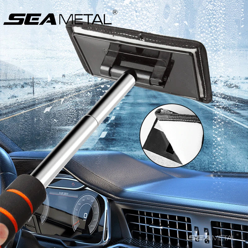 Telescopic Windshield Defogging and Glass Cleaning Brush