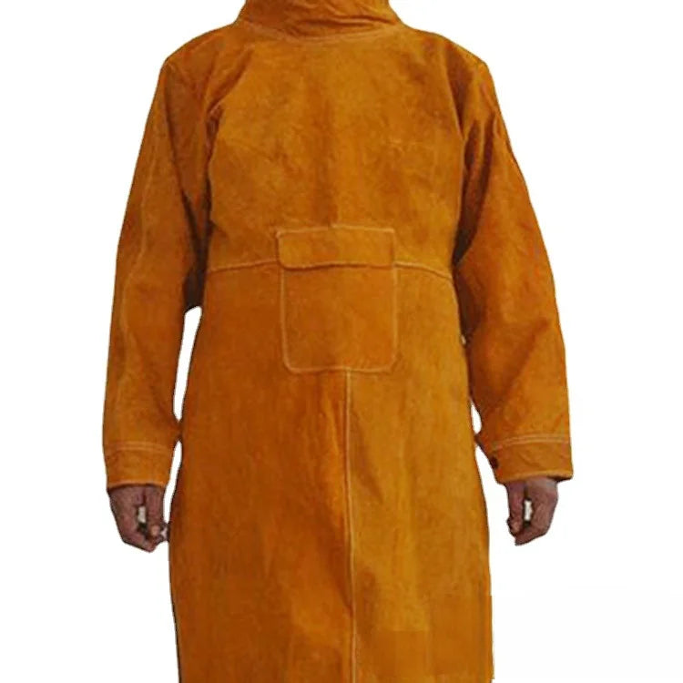 Work Apron Personalized Welding Apron Leather Heat Protection Durable Safety Gear Genuine Leather Heat Insulation Clothing