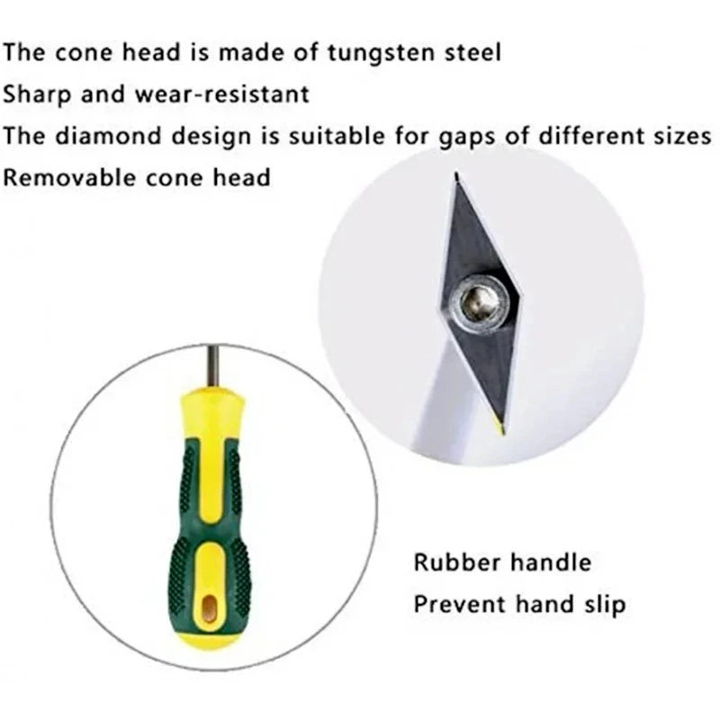 Tile grout remover drill bit, tungsten steel cleaner for floor and wall seams