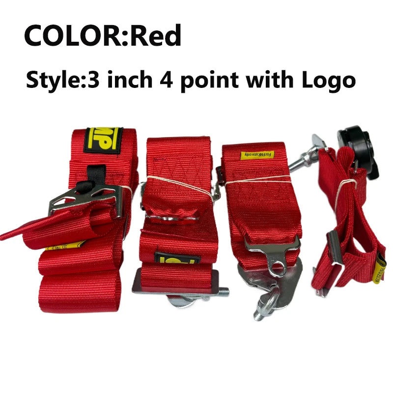 JDM 4-Point Snap-In Racing Seat Belt Harness - image 9