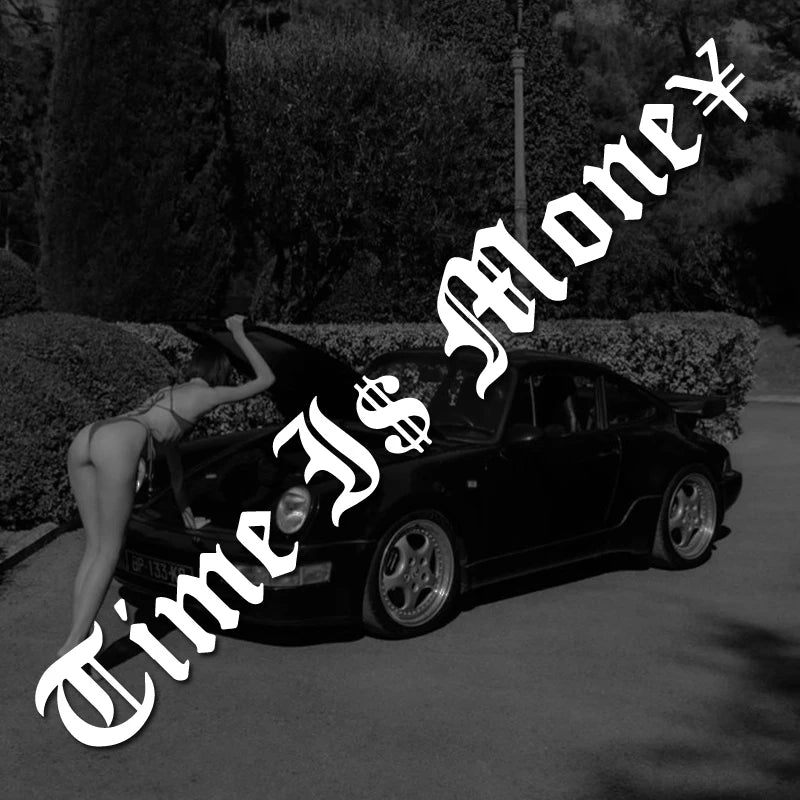 Time Is Money Vinyl Stickers for Cars, Trucks and Laptops