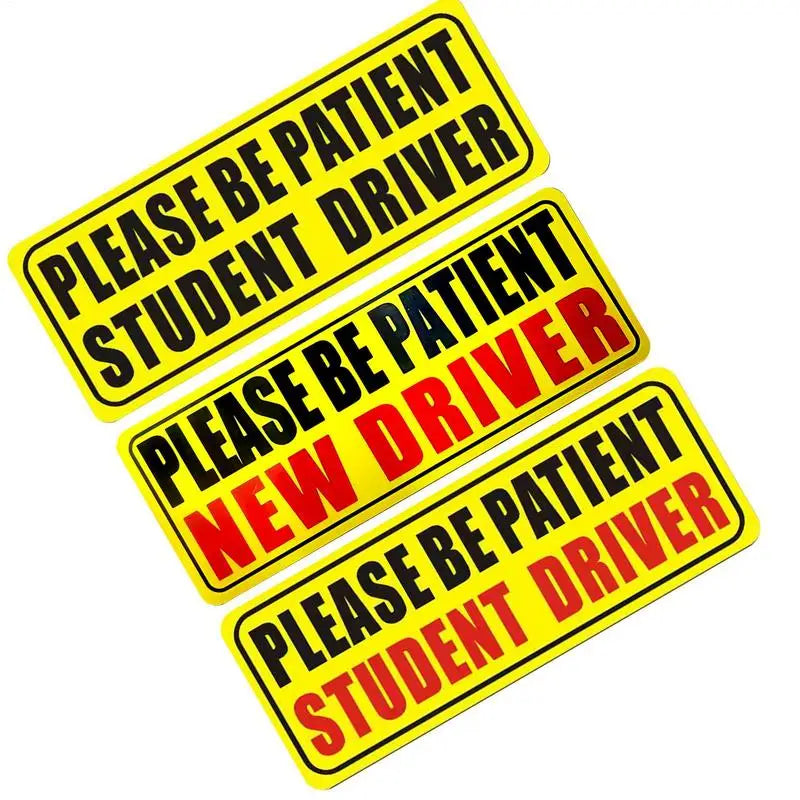 Reflective Student Driver Magnet Sign, Please Be Patient