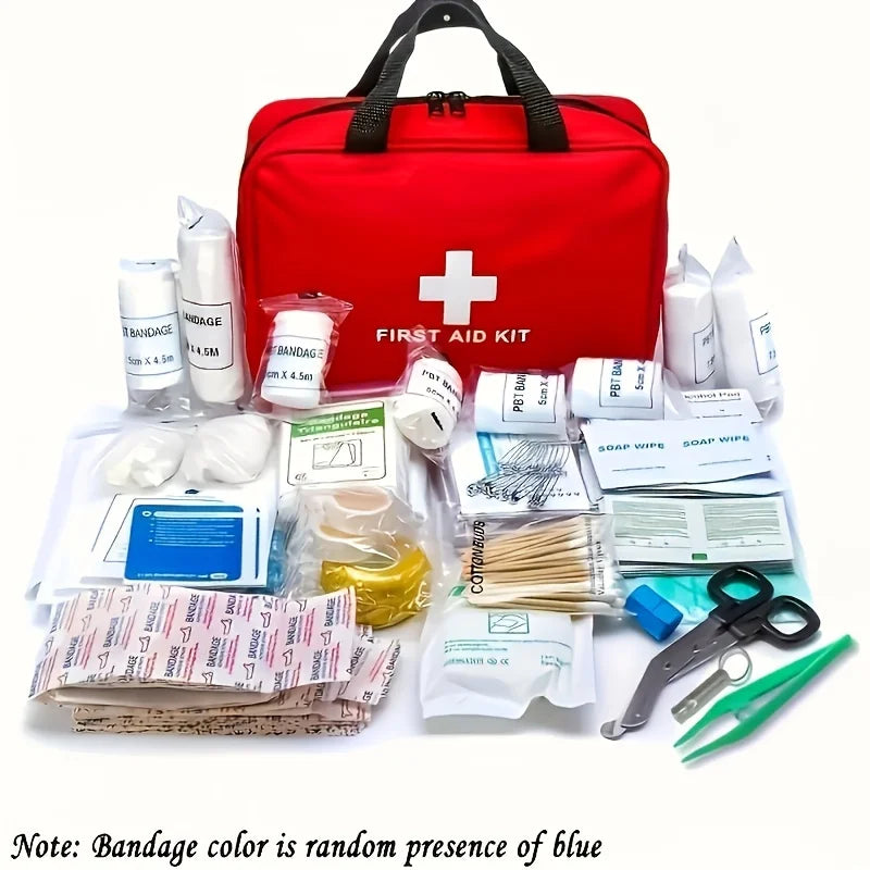 22-Piece First Aid Kit – Bandages, Scissors & Tweezers