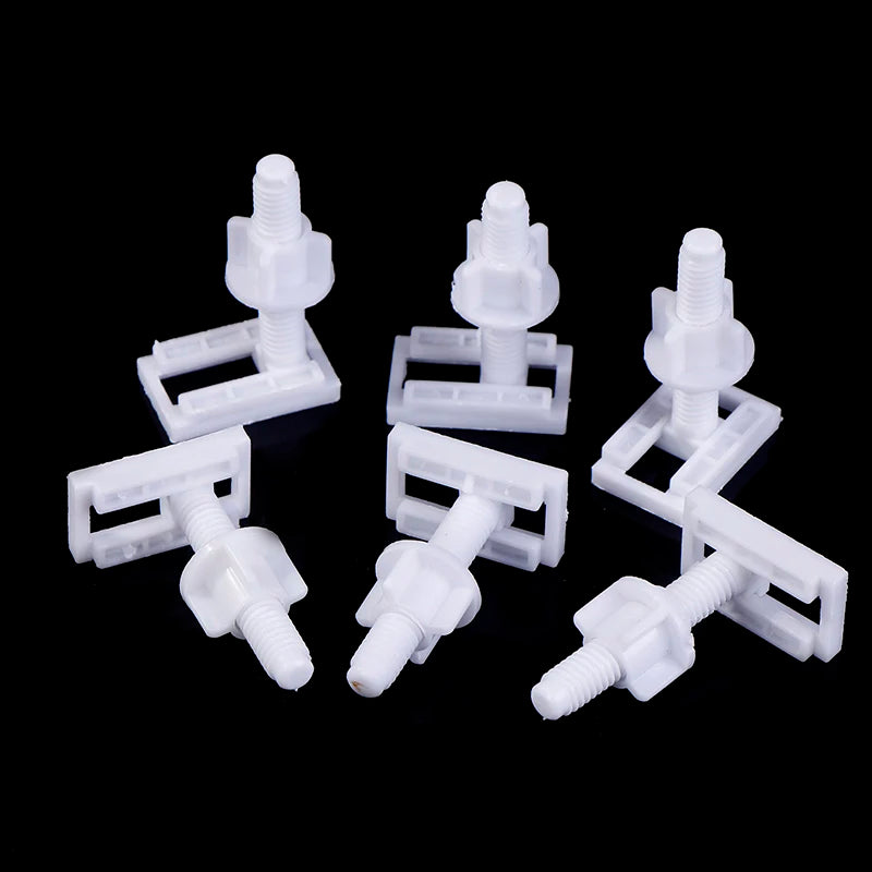 3Sets Bathroom Hardware For Toilet Lid Toilet Seat Hinges Repair Bolts Fasteners Kits Toilet Repair Tools Gasket