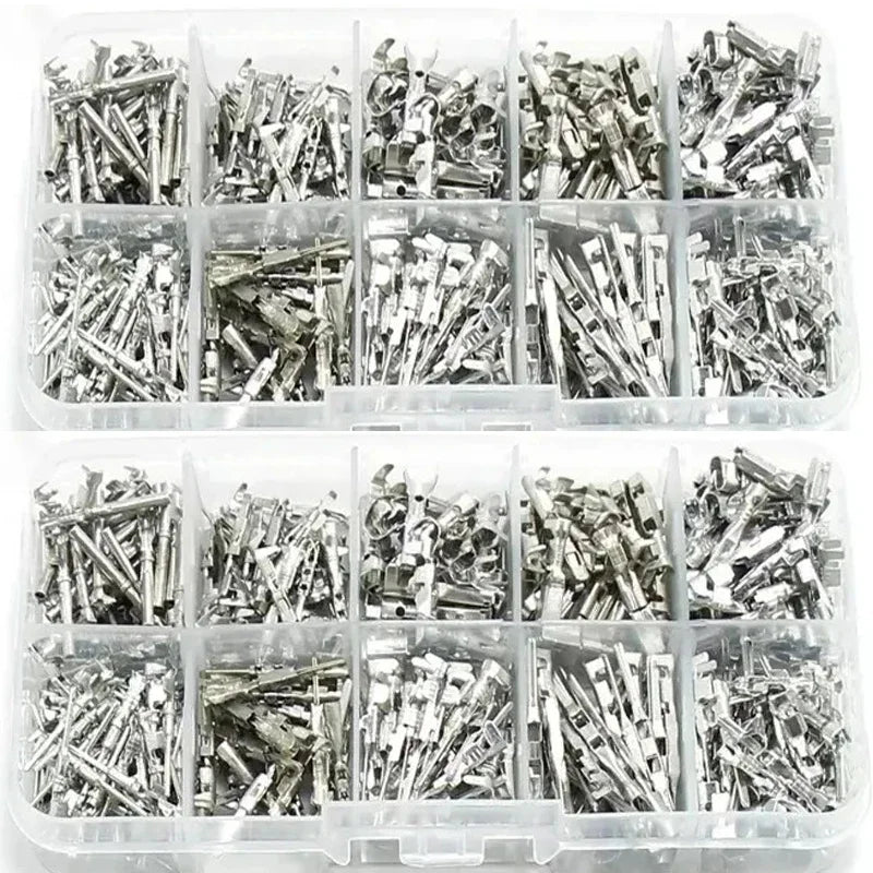 290Pcs Cable Lugs Connectors Flat Plugs Cable Lugs Electrical Terminal Cable Plug Wire Connector Crimp Terminal Set For Cars
