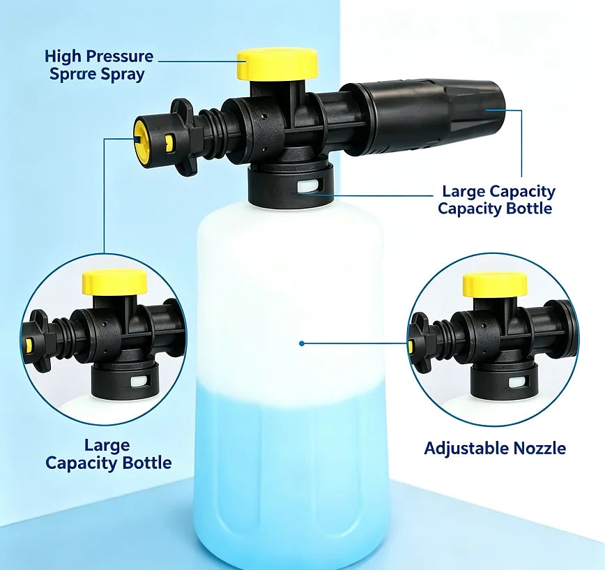 Foam Cannon for Karcher K2 K3 K4 K5 K6 K7 Adjustable Snow Cannon Foam Lance Kit Pressure Washer Nozzle Car Wash Gun
