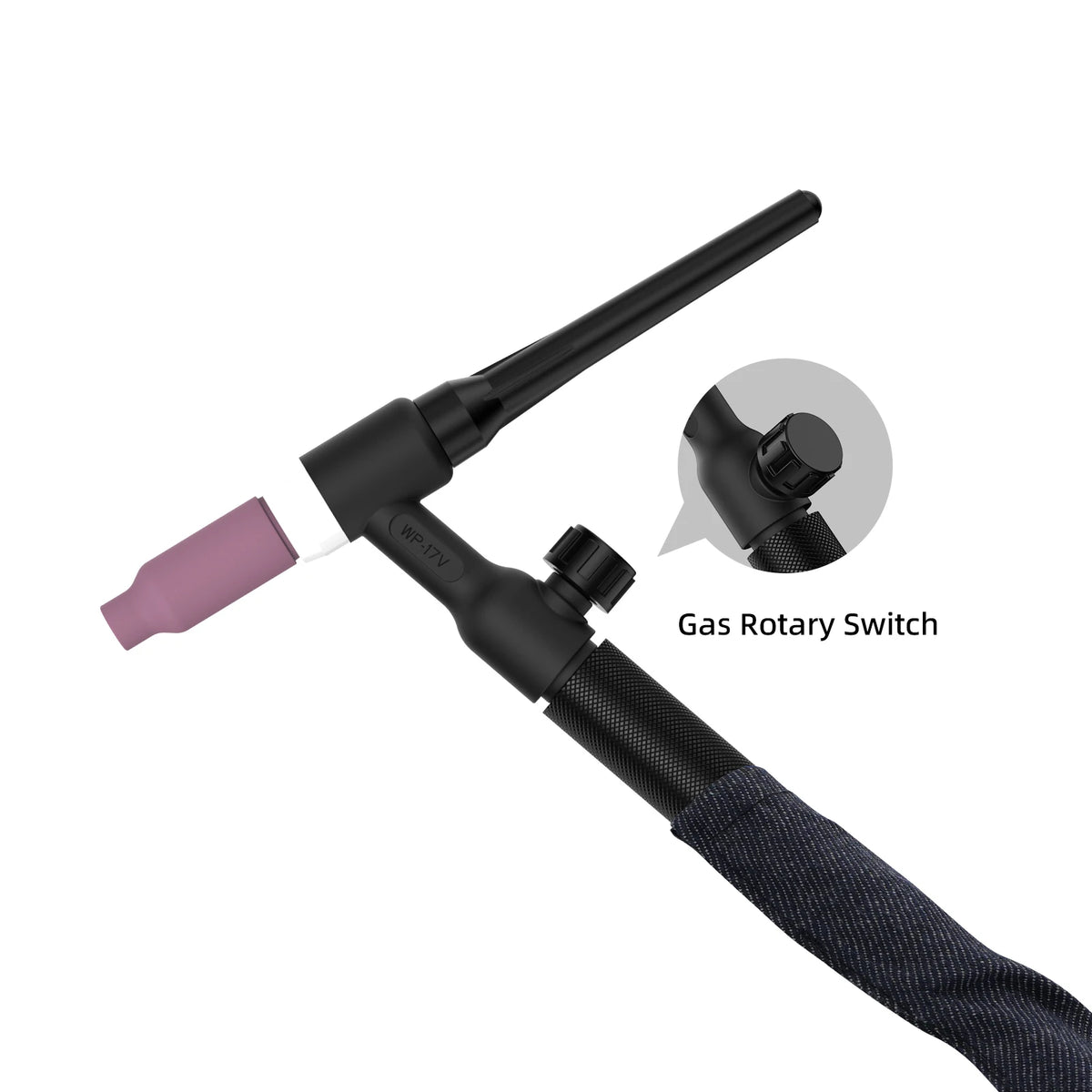 TIG Welding Torch WP17V Argon Lift TIG Burner with 10-25mm2 Quick Connector and 3M Cable for Welding Equipment