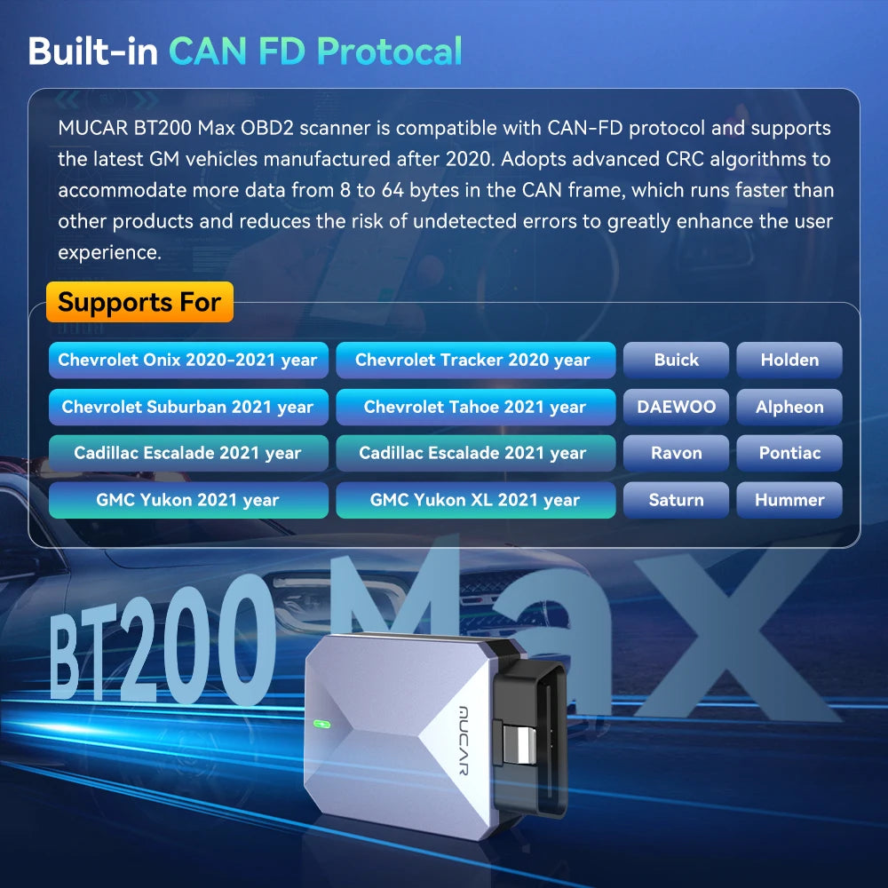 MUCAR BT200 Max OBD2 Scanner - Bluetooth Car Diagnostic Tool - image 5
