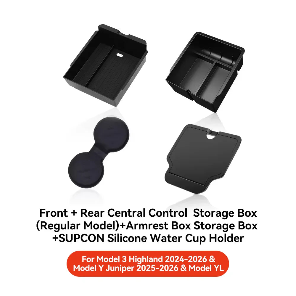 Center Console Storage Box for Tesla Model 3 and Model Y