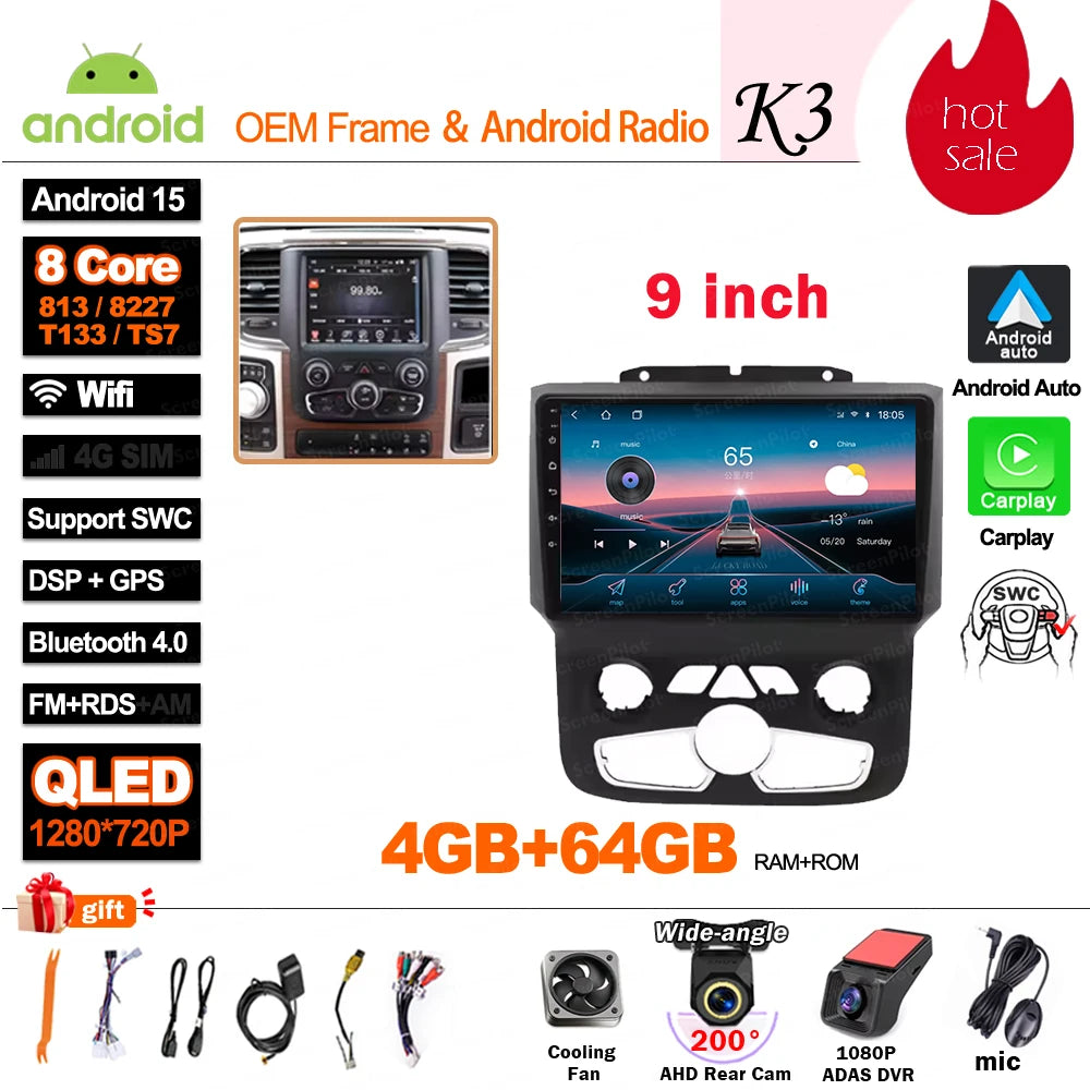 Android 16 Car Stereo Head Unit for Dodge Ram 1500 2500 3500 2013-2018 - image 44