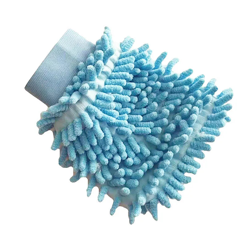 Thick Waterproof Chenille Car Wash Mitt, Double-Faced Detailing and Wax Glove
