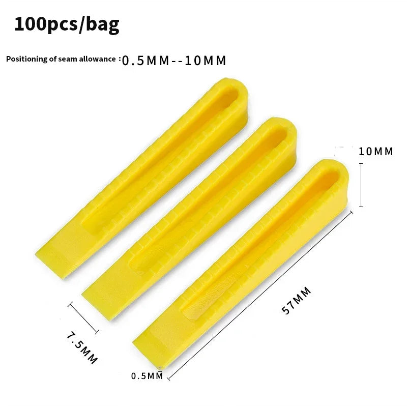 100pcs Ceramic Tile Leveling System Red Yellow Plastic Wedges Wall Floor Wedges Pliers Alignment