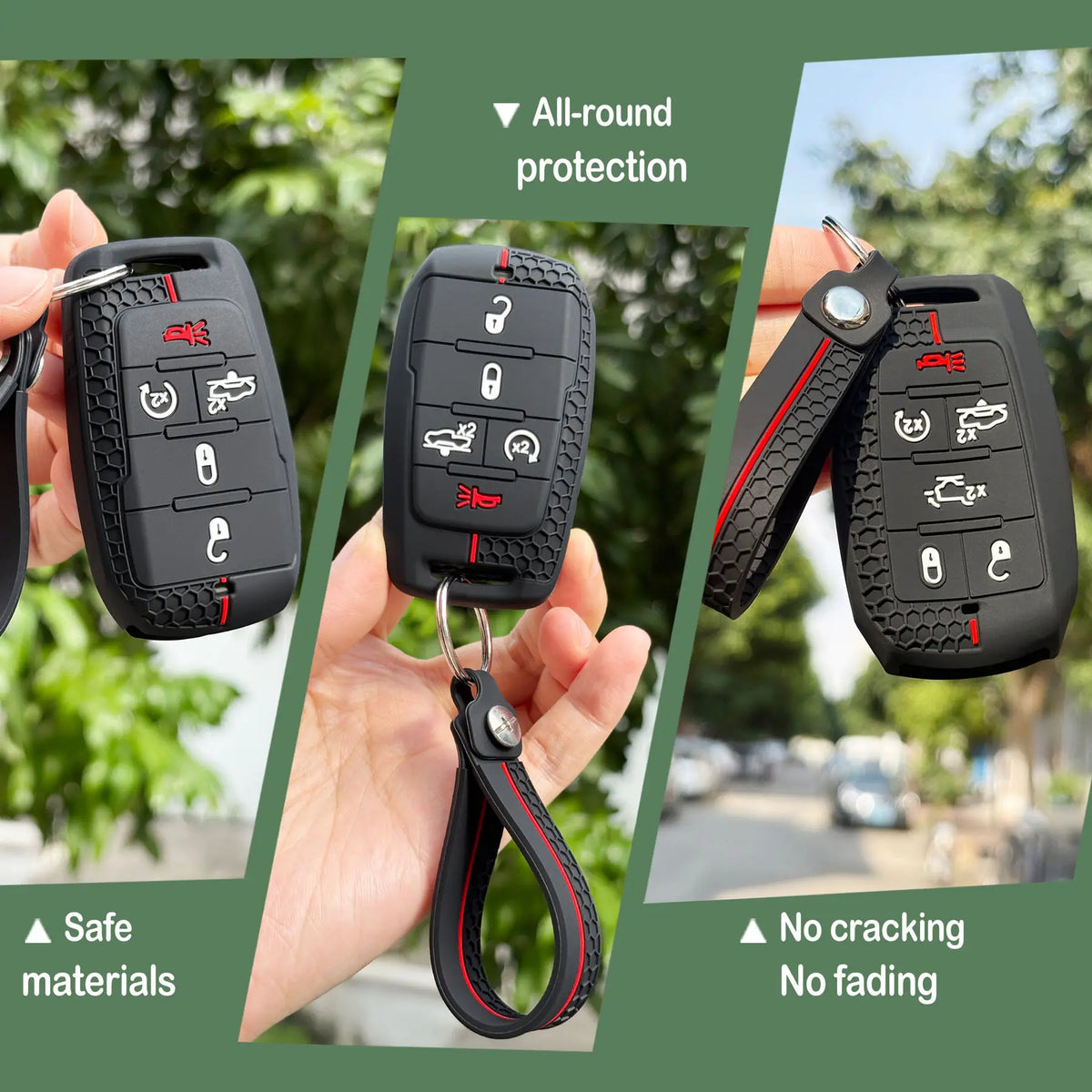 Dodge Ram Key Fob Cover - Silicone Protective Case (1500/2500/TRX)