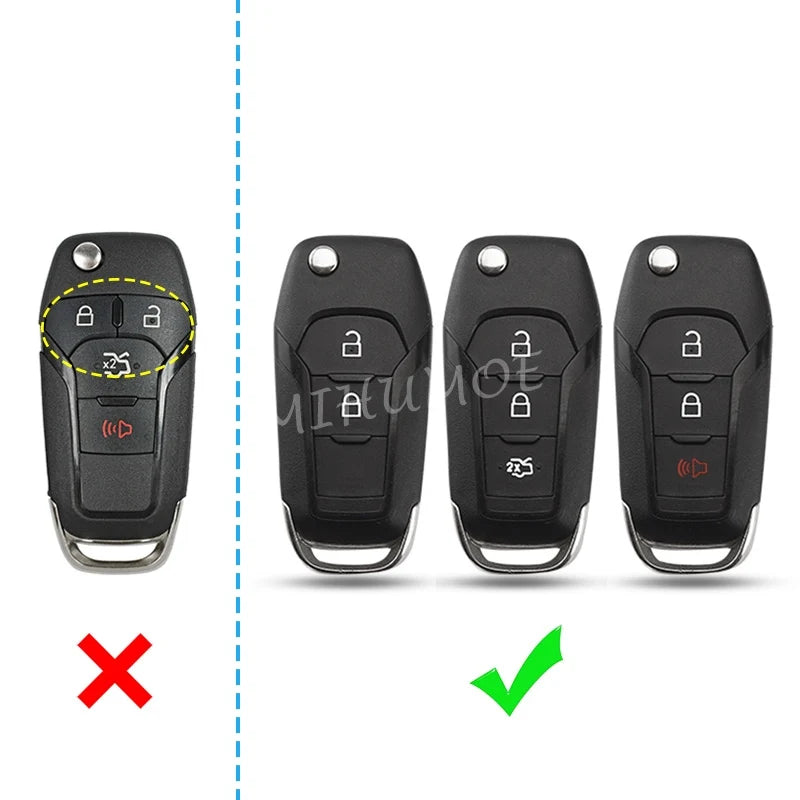 Carbon Fiber Ford Key Fob Cover for F-150 F-250 Ranger 2015-2025 - image 2