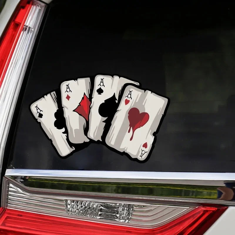 Poker Spade Motorcycle Decals for Fuel Tank and Motocross Bodywork - view 9