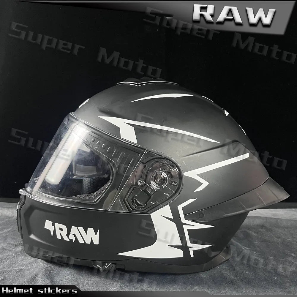 Motorcycle Helmet Decal Set, Waterproof Decorative Stickers - view 2