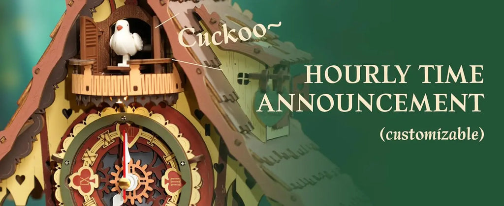 Rokr 3D Wooden Cuckoo Clock Puzzle Kit with Working Bird - view 9