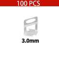 100PCS Tile Leveling System Clips 1-3mm DIY Tiles Leveler Spacers Tile Leveling System for Professional Ceramic Tile and Stone