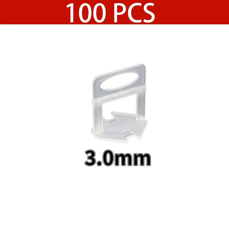 100PCS Tile Leveling System Clips 1-3mm DIY Tiles Leveler Spacers Tile Leveling System for Professional Ceramic Tile and Stone