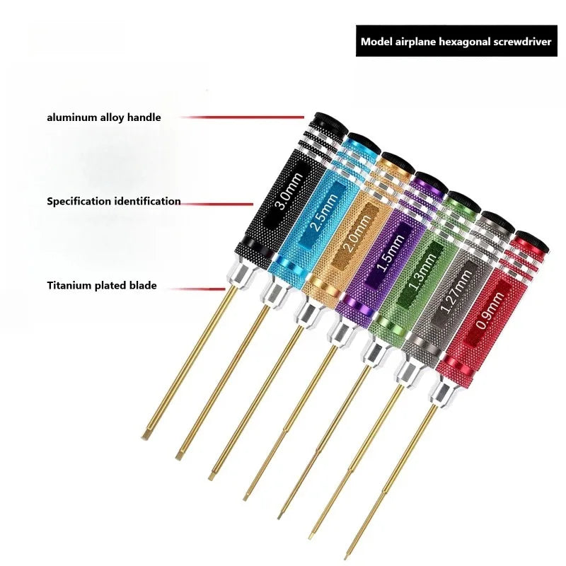 Titanium Plated Hex Screwdriver Set for RC Model Aircraft & Car - image 8