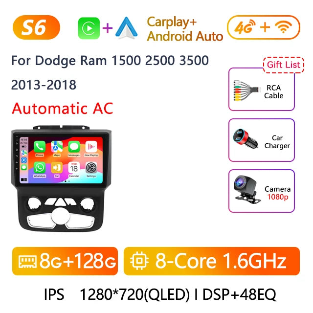 9" Android 12 Car Stereo for Dodge Ram 1500-3500, 6GB+128GB - image 34