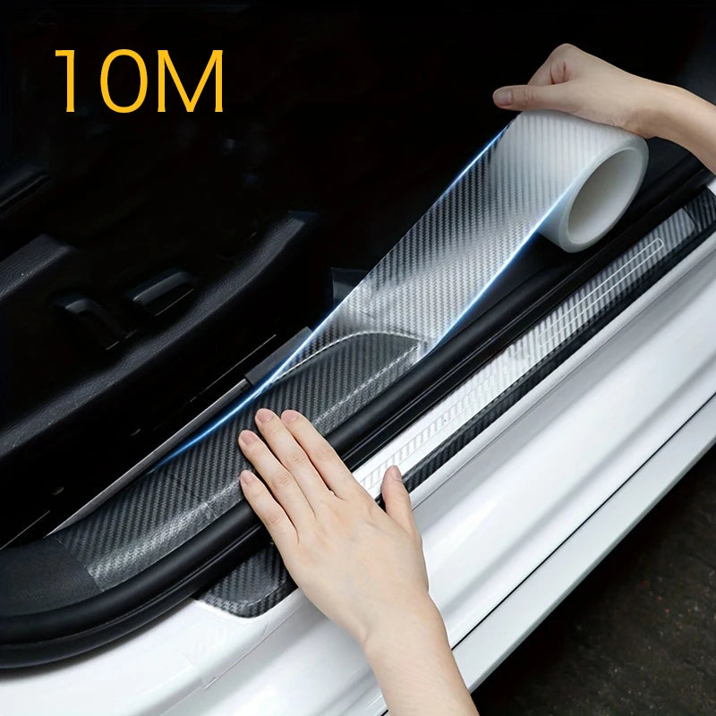 Transparent Carbon Fiber Car Door Edge Protector Tape 10m