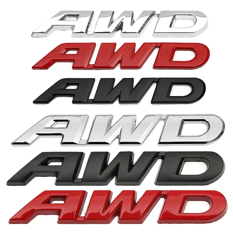3D Metal AWD Letter Trunk and Fender Emblem Badge Sticker - view 5