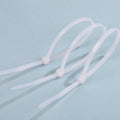 100-Piece White Zip Ties – UV Resistant, Assorted Sizes