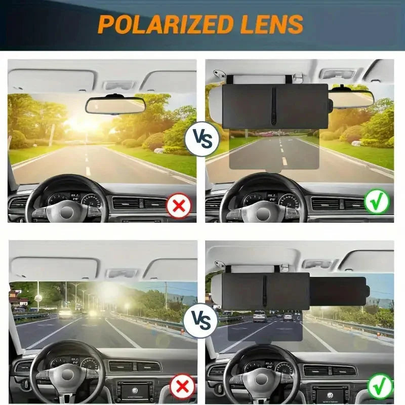 Universal Car Sun Visor Extender, Retractable Anti-Glare Shield
