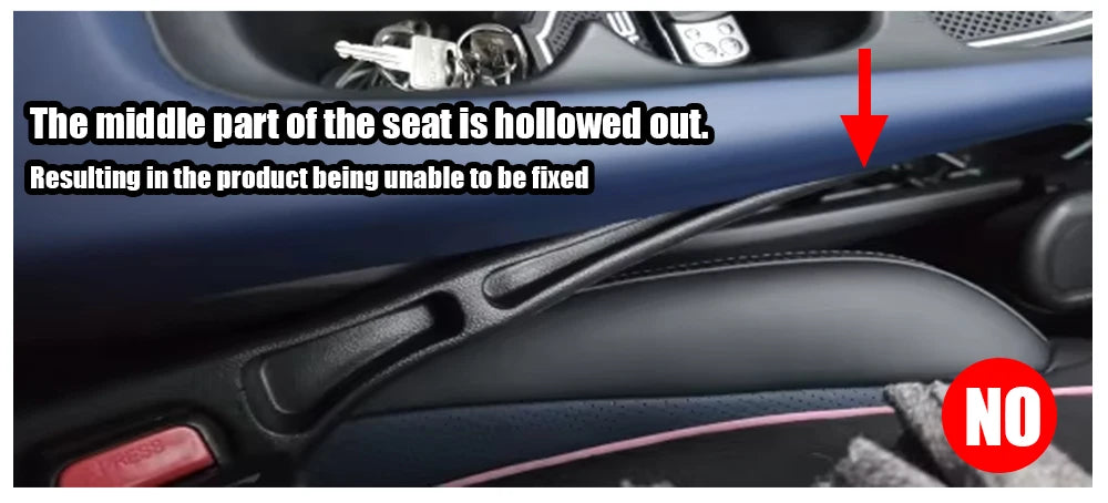 Car Seat Gap Filler with Dual Slots, Set of 2