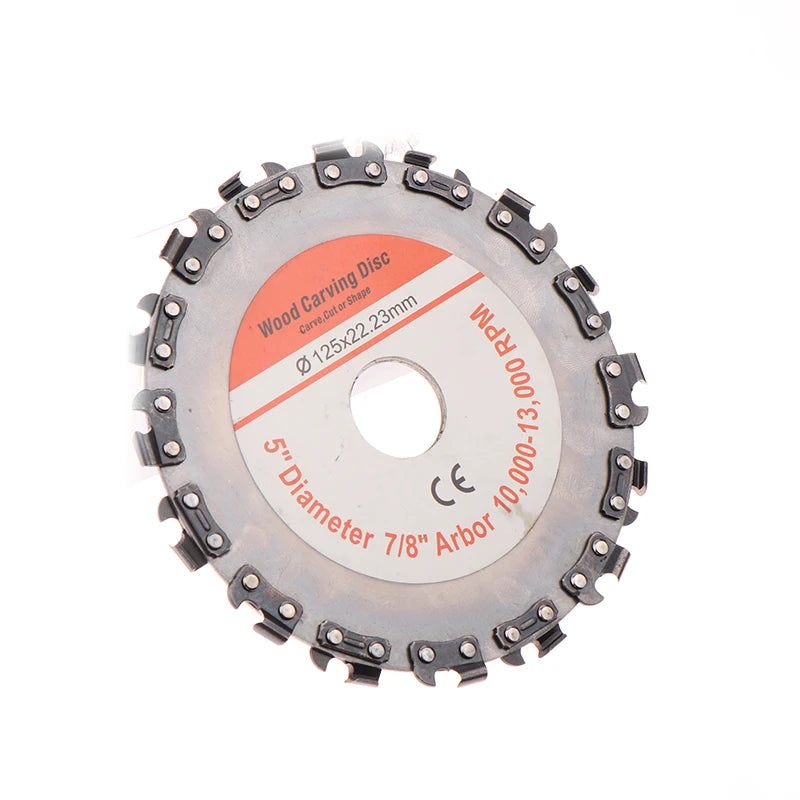 Grooving Machine Chains Disc For 5 Inch Angle Grinder Wood Carving Cutting Disc 125 *22 Mm Grinding Woodworking Disc