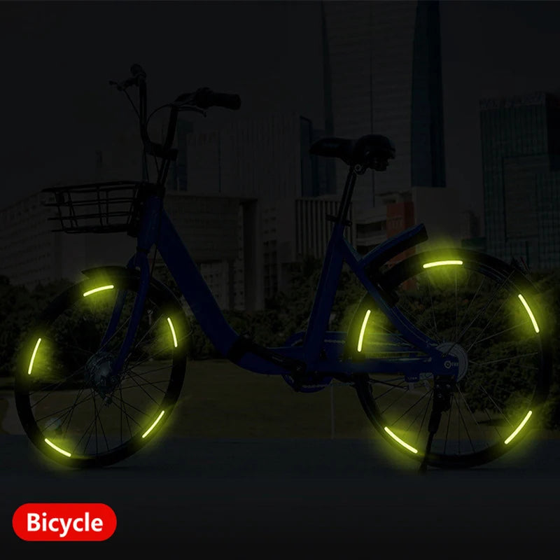 Reflective Stickers for Wheel Rims, Door Handles and Rear Bumper