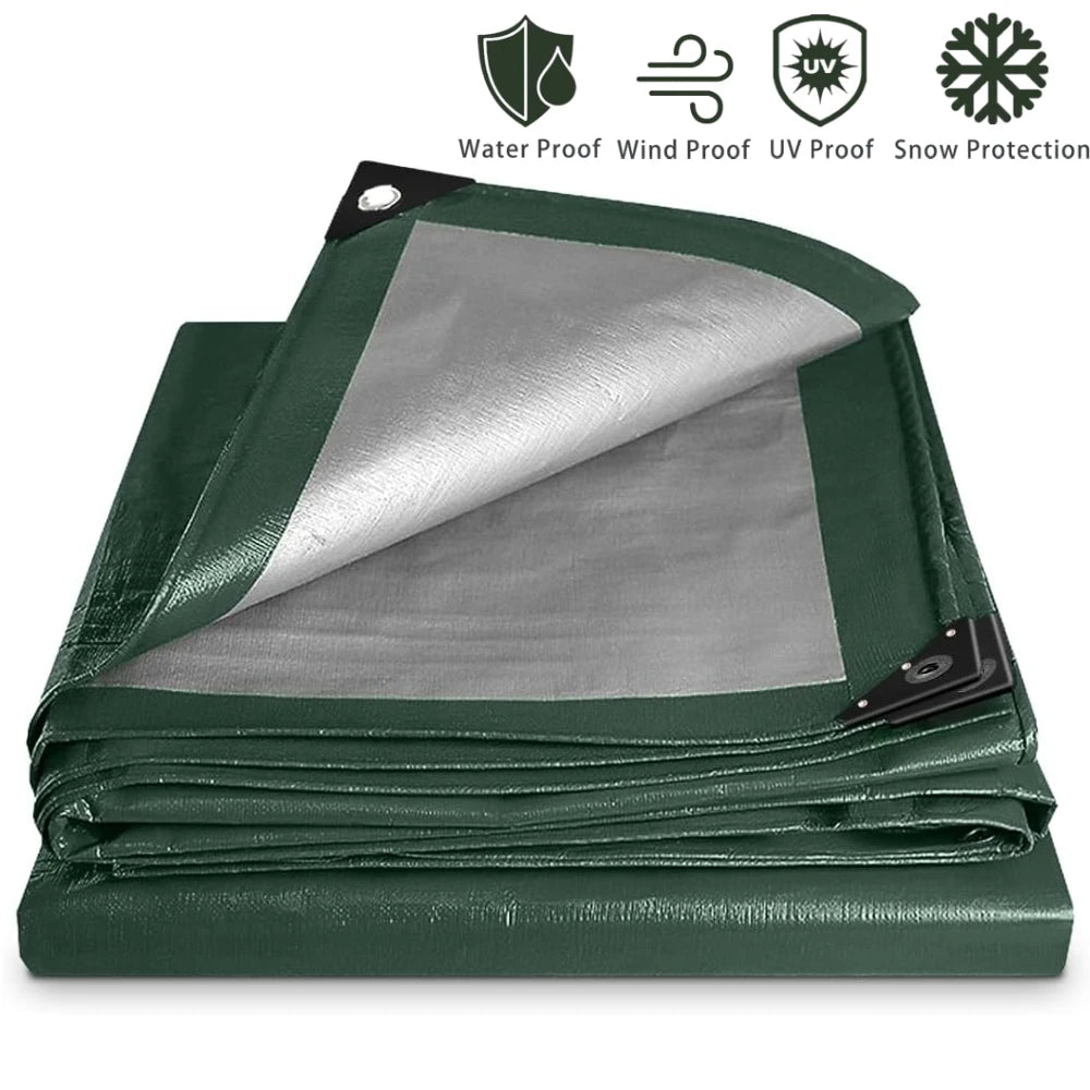 Heavy-Duty Waterproof Canopy Tarp Sheet with Grommets