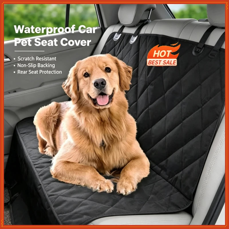 Car Dog Seat Cover For Back Seat Waterproof Auto Rear Pet Seat Protector Mat Nonslip Universal Safety Carrier For Outing Dogs