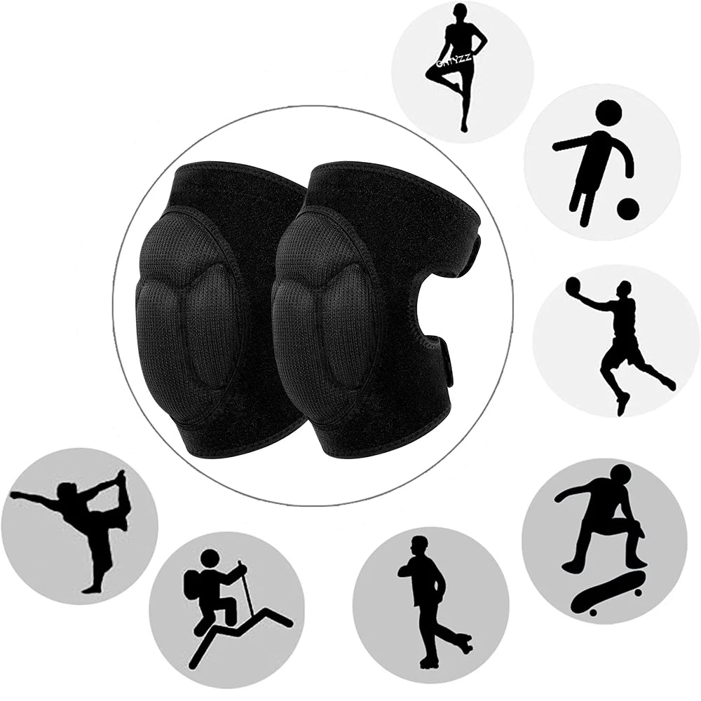 1 Pair Knee Pads for Cleaning House Floors, Gardening Work, Carpet, Roofing, Knee Pads with Soft Inner Liner, Adjustable Knee Pa