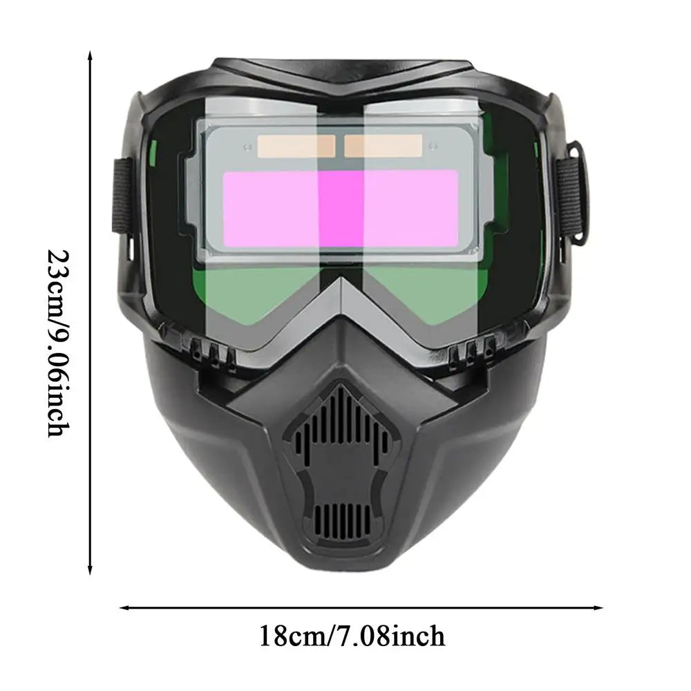 Welding Helmet Auto Darkening Breathable Welding Protector Welder Face Protector Soldering Protective Hood for Polishing